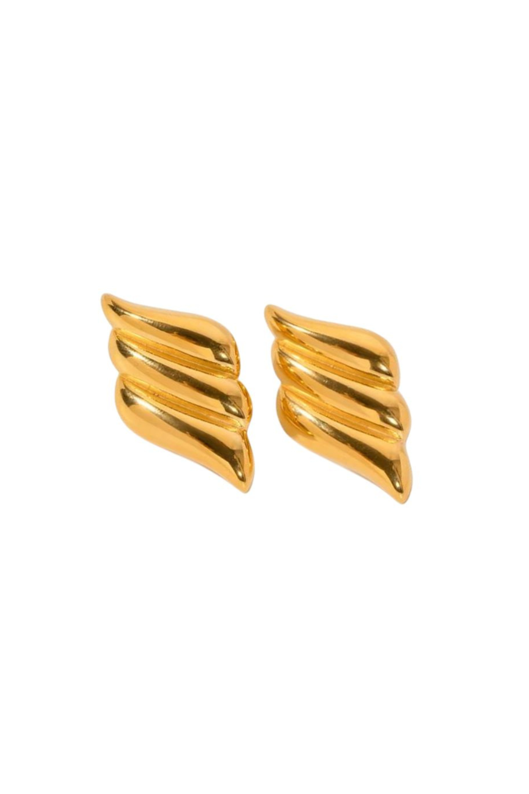 boucles d'oreilles ailes dorées
