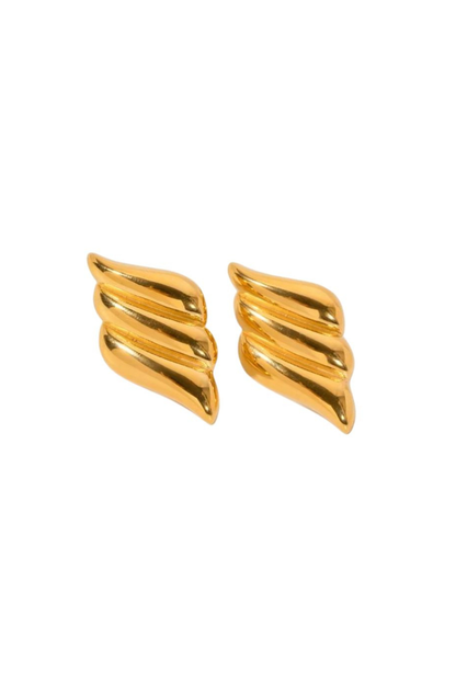 boucles d'oreilles ailes dorées