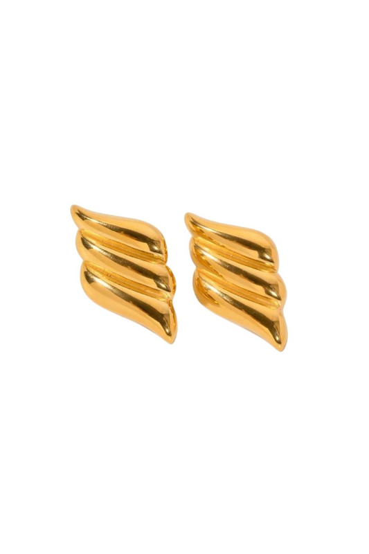 boucles d'oreilles ailes dorées