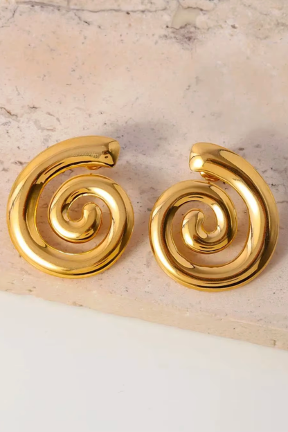 bijoux spirale dorés femme