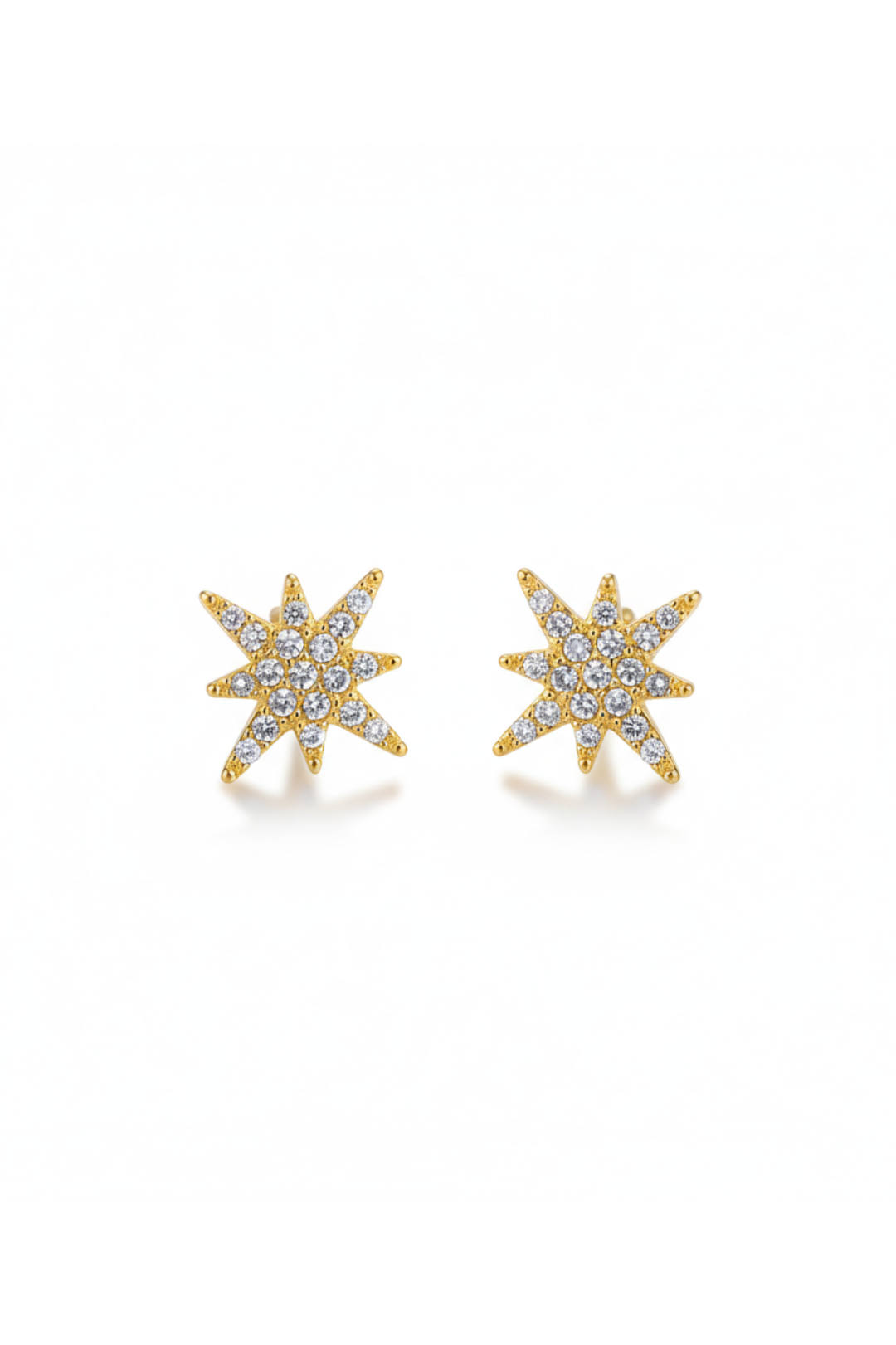 Boucles d'Oreilles en Acier Inoxydable Étoile Polaire