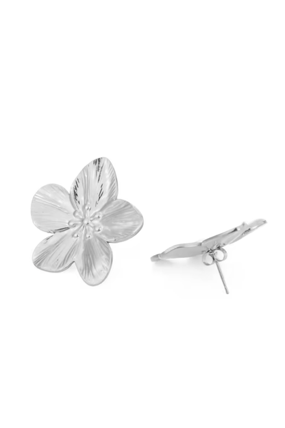Boucles d'Oreilles en Acier Inoxydable Fleur