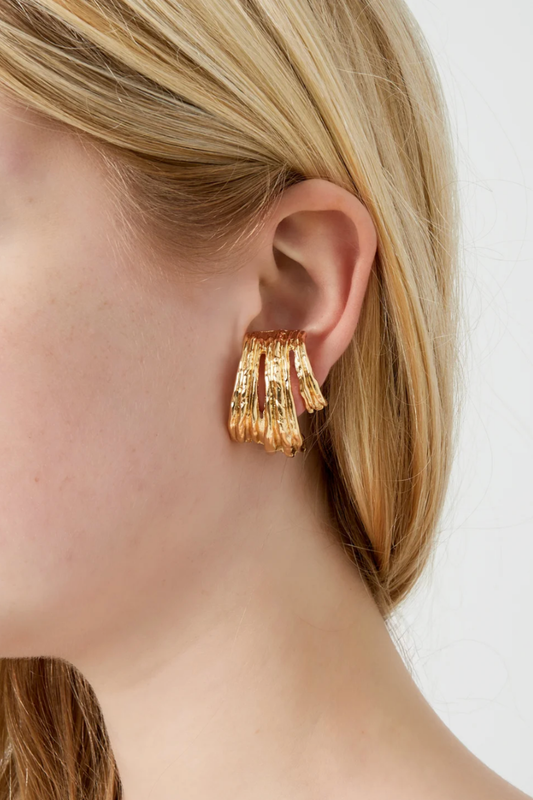 Boucles d'oreilles Cascade dorées