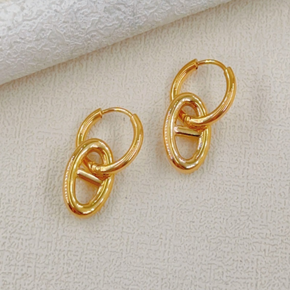 Boucles d'oreilles en acier inoxydable