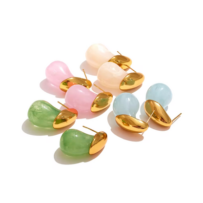 Boucles d'oreille en acier inoxydable