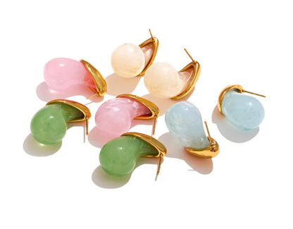 Boucles d'oreille en acier inoxydable