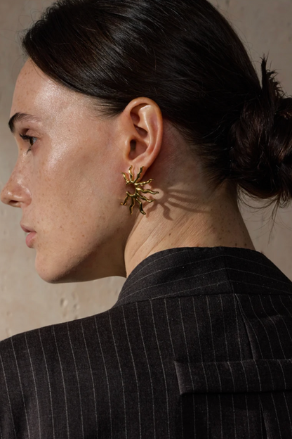 Boucles d'oreilles Soleil en acier inoxydable