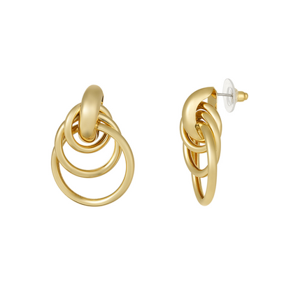 Boucles d'oreilles anneaux dorés