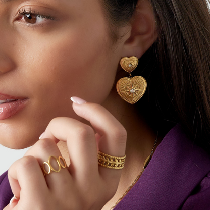 Boucles d'oreilles cœurs