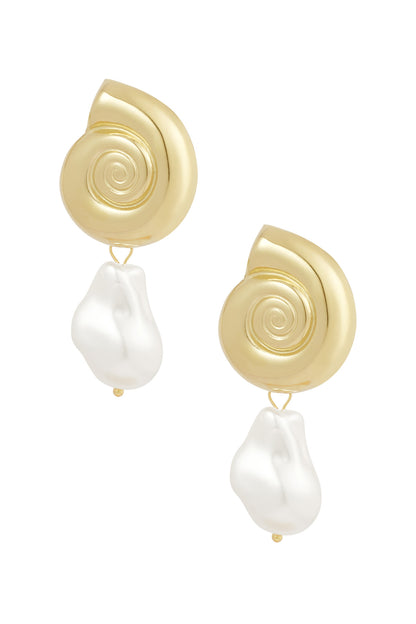 Boucles d'oreilles perle coquillage