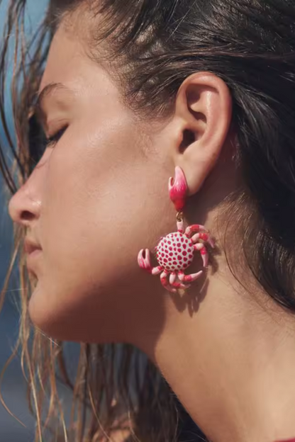 Boucles d'oreilles crabe