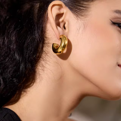 Boucles d'oreilles créoles en acier inoxydable