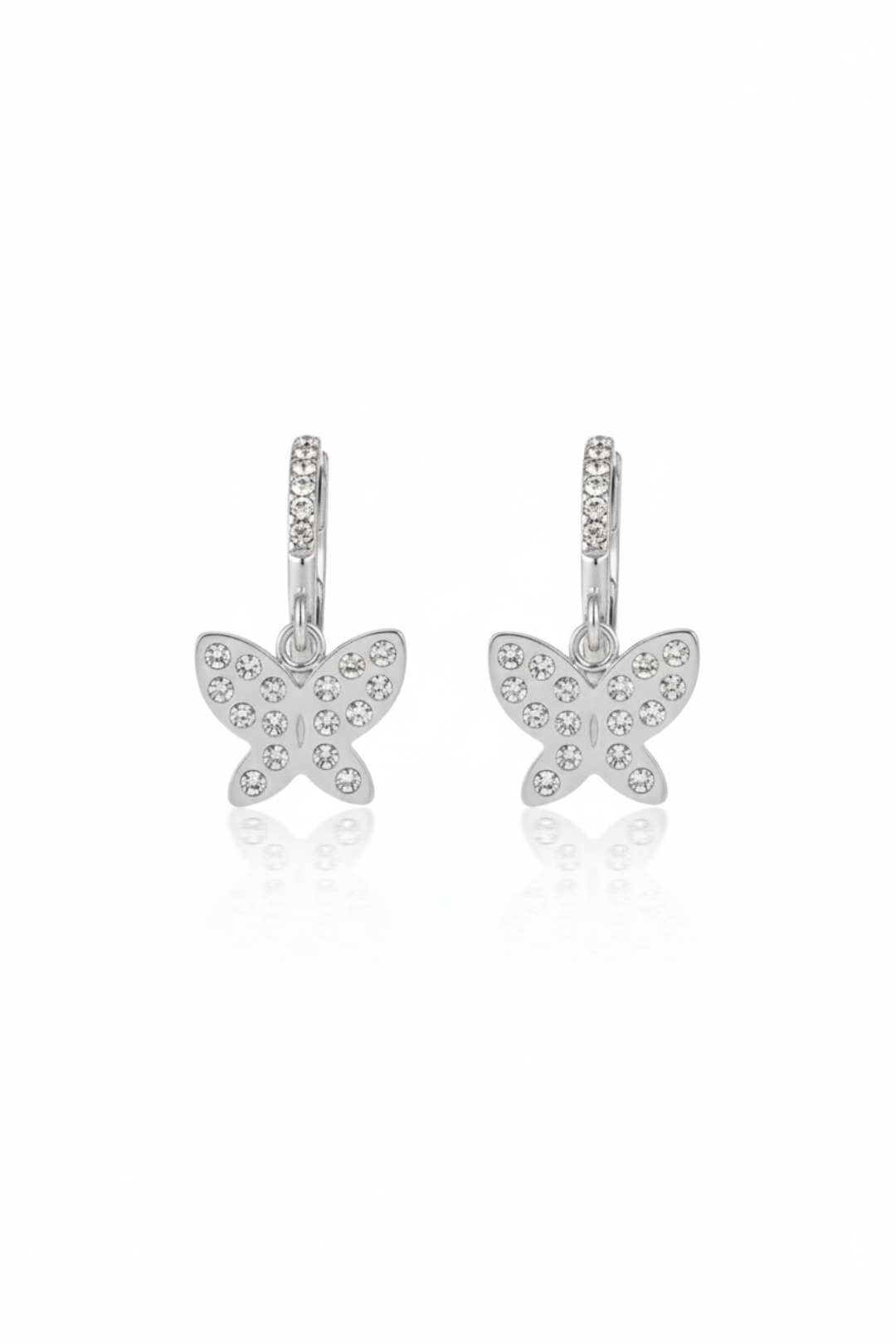 Boucles d’oreilles en acier inoxydable papillon