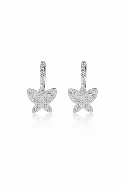 Boucles d’oreilles en acier inoxydable papillon