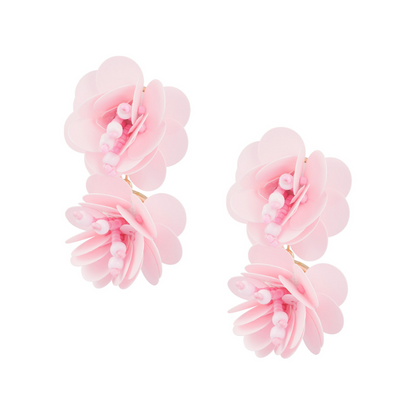Boucles d'oreilles esprit rose