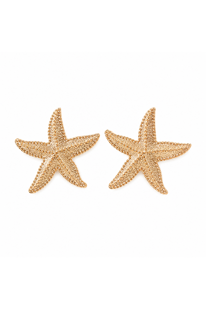 Boucles d'oreilles étoile de mer doré