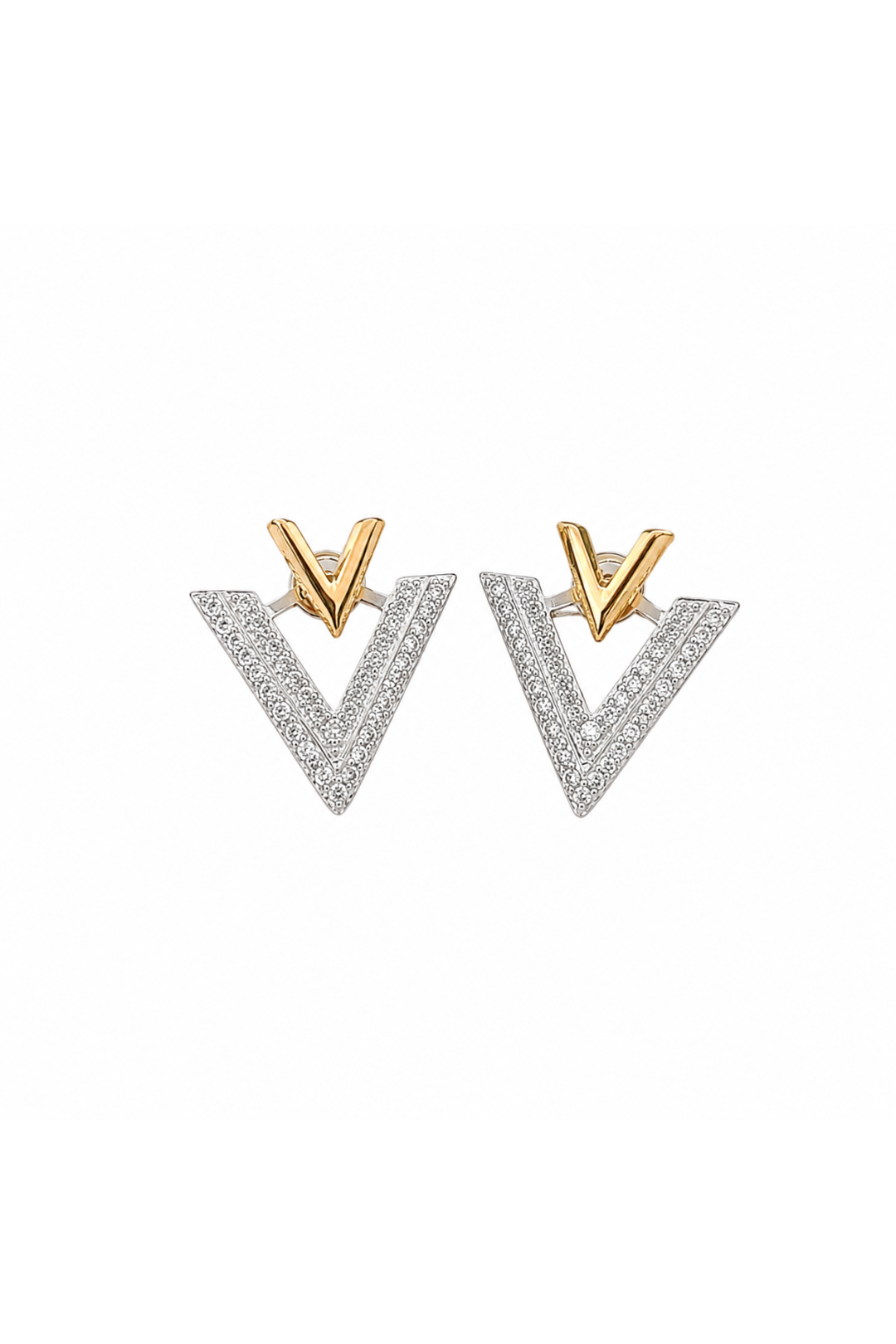 Boucles d'oreilles lettre V