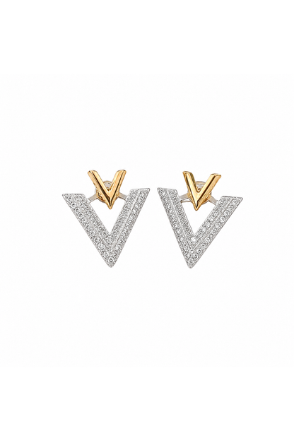 Boucles d'oreilles lettre V