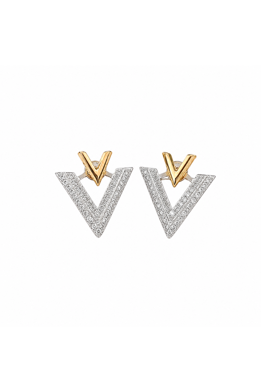 Boucles d'oreilles lettre V