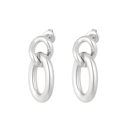 Boucles d'oreilles maillons en Acier inoxydable