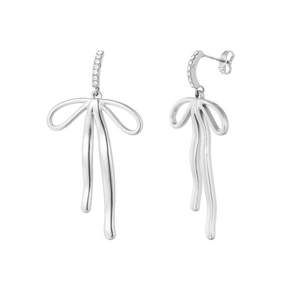 Boucles d'oreilles nœud strass