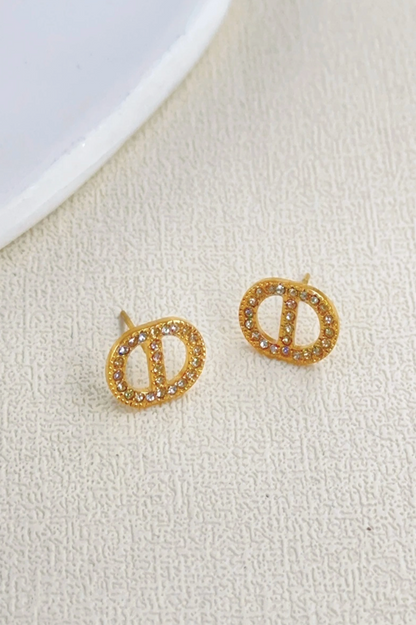  Boucles d’oreilles ovales en acier inoxydable 