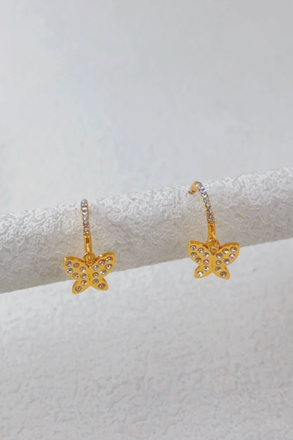 Boucles d’oreilles en acier inoxydable papillon