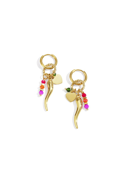 Boucles d’oreilles pendantes chili dorées – Style bohème et audace au féminin
