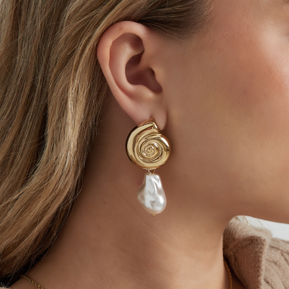 Boucles d'oreilles perle coquillage
