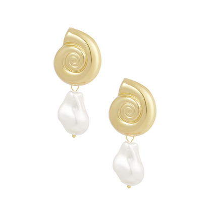 Boucles d'oreilles perle coquillage
