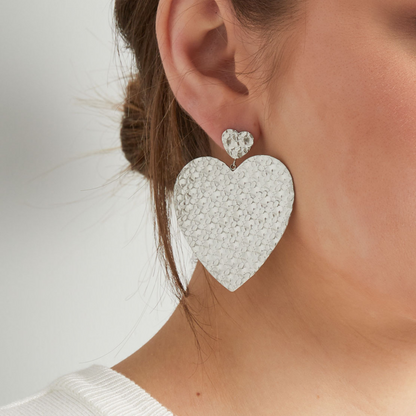 Boucles d’oreilles petit cœur et grand cœur