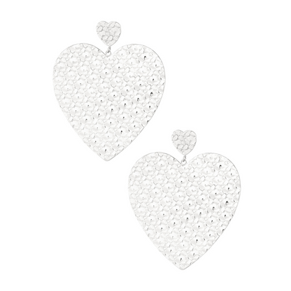 Boucles d’oreilles petit cœur et grand cœur