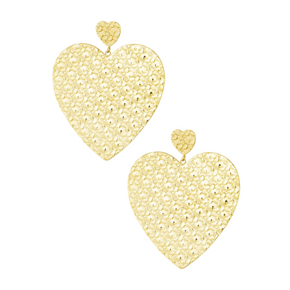 Boucles d’oreilles petit cœur et grand cœur