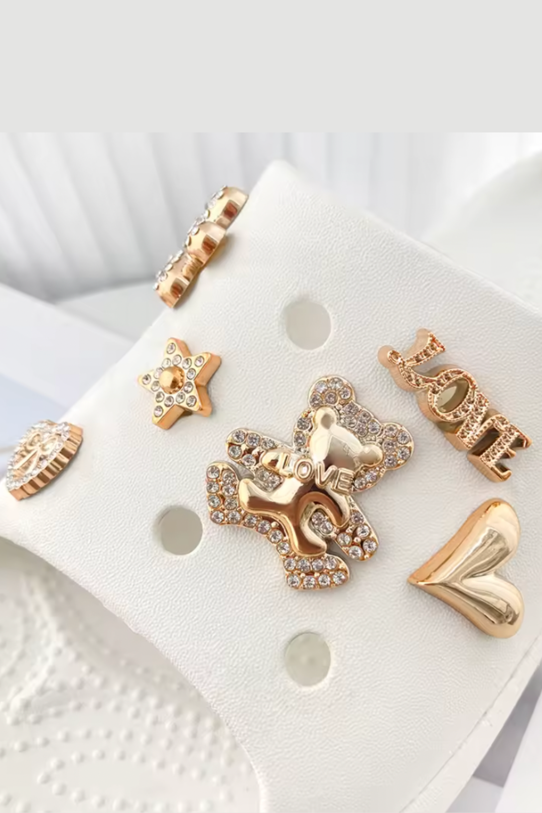 Boutons sabots scintillants pour chaussures Crocs et accessoires
