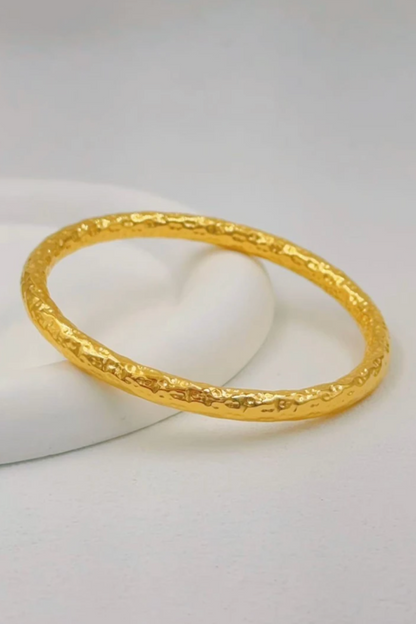 Bracelet Jonc Doré en Acier Inoxydable