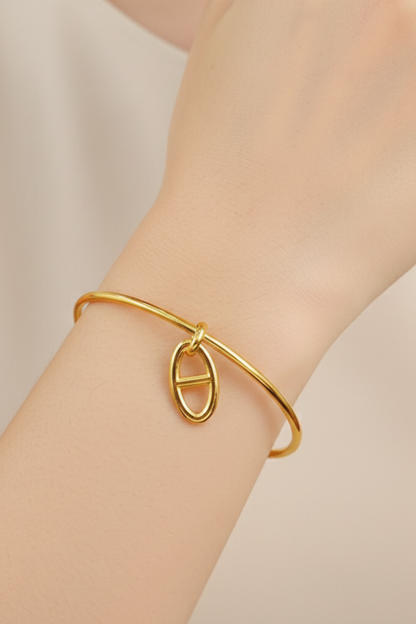 Bracelet Jonc Ovalys - Acier Inoxydable