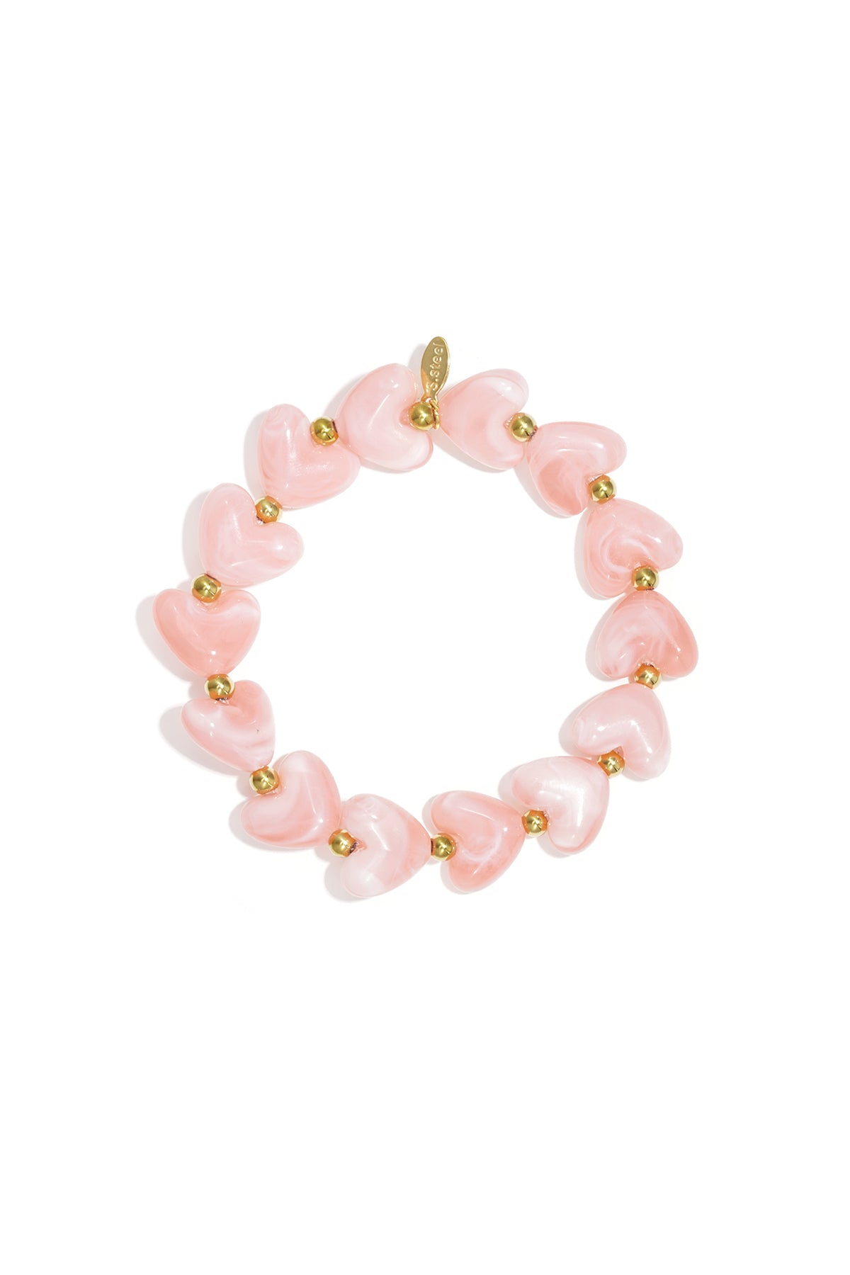 Bracelet_coeurs_en_acrylique_et_acier_inoxydable_rose_clair