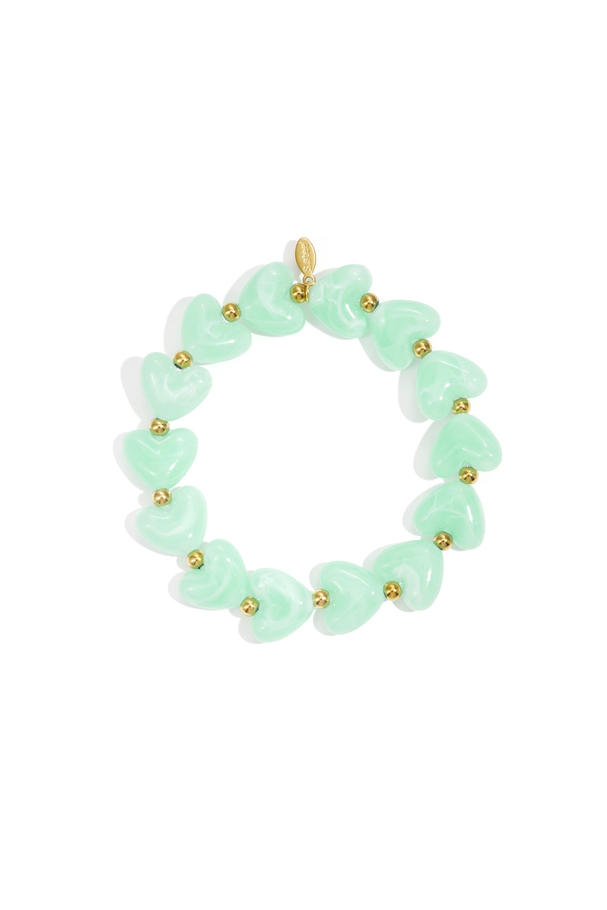 Bracelet_coeurs_en_acrylique_et_acier_inoxydable_vert_clair