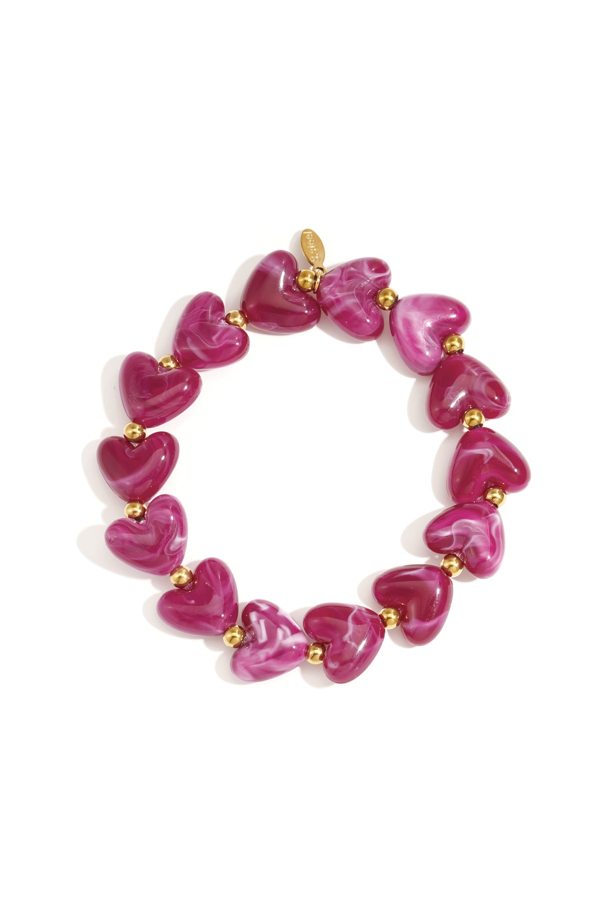 Bracelet_coeurs_en_acrylique_et_acier_inoxydable_violet_fonce