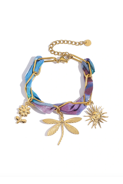 Bracelet charms bohème en acier inoxydable