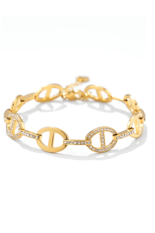 Bracelet en Acier Inoxydable Maillons Ovales