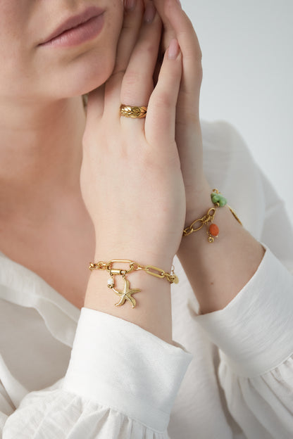 Bracelet étoile de mer en acier inoxydable