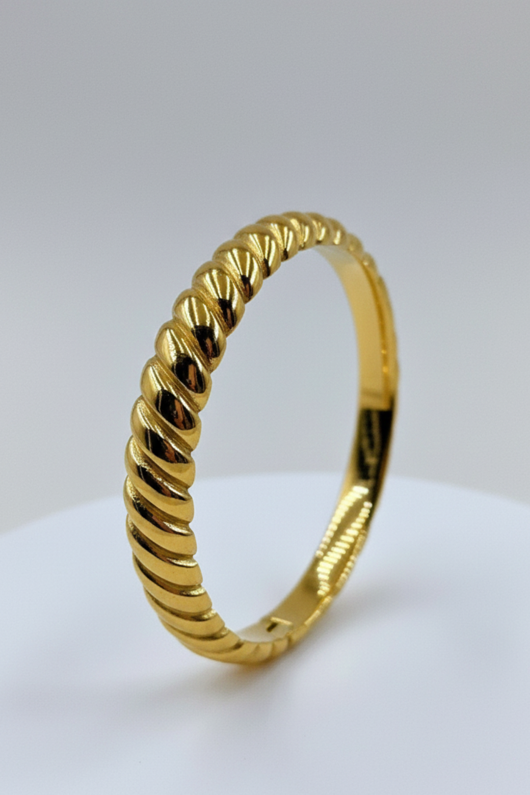 Bracelet jonc doré en acier inoxydable - 100 % résistant à l’eau