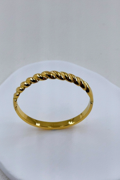 Bracelet jonc doré en acier inoxydable