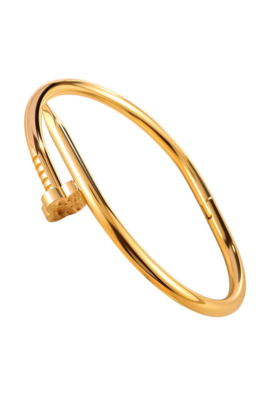 Bracelet luxueux en acier inoxydable doré