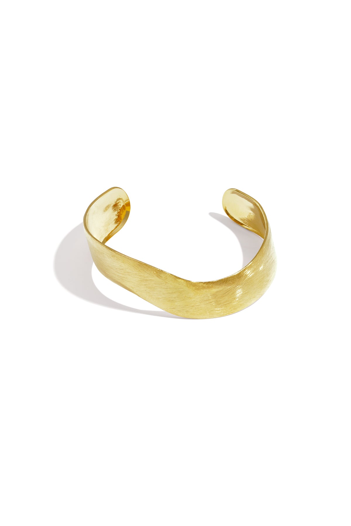 Bracelet manchette dorée moderne en acier inoxydable