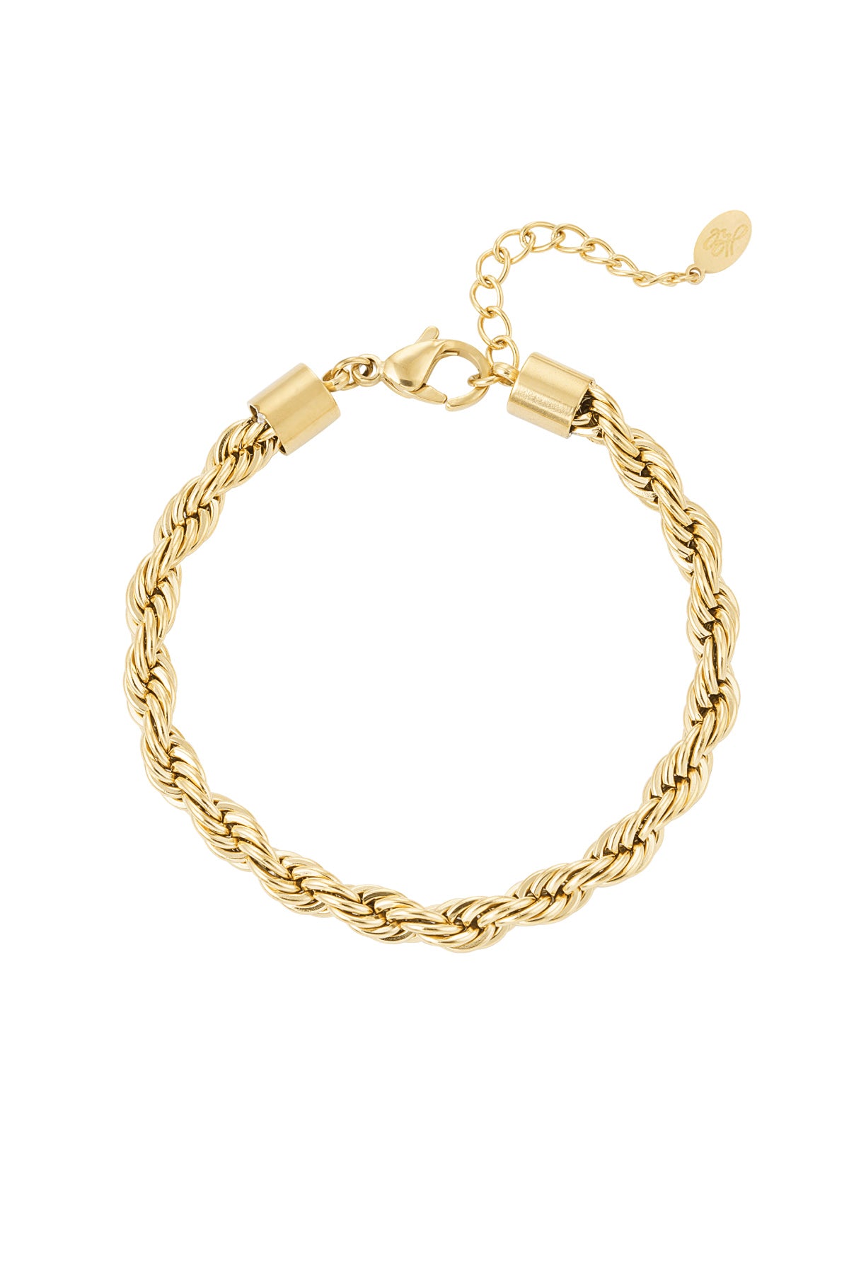 Bracelet torsadé unisexe en acier inoxydable