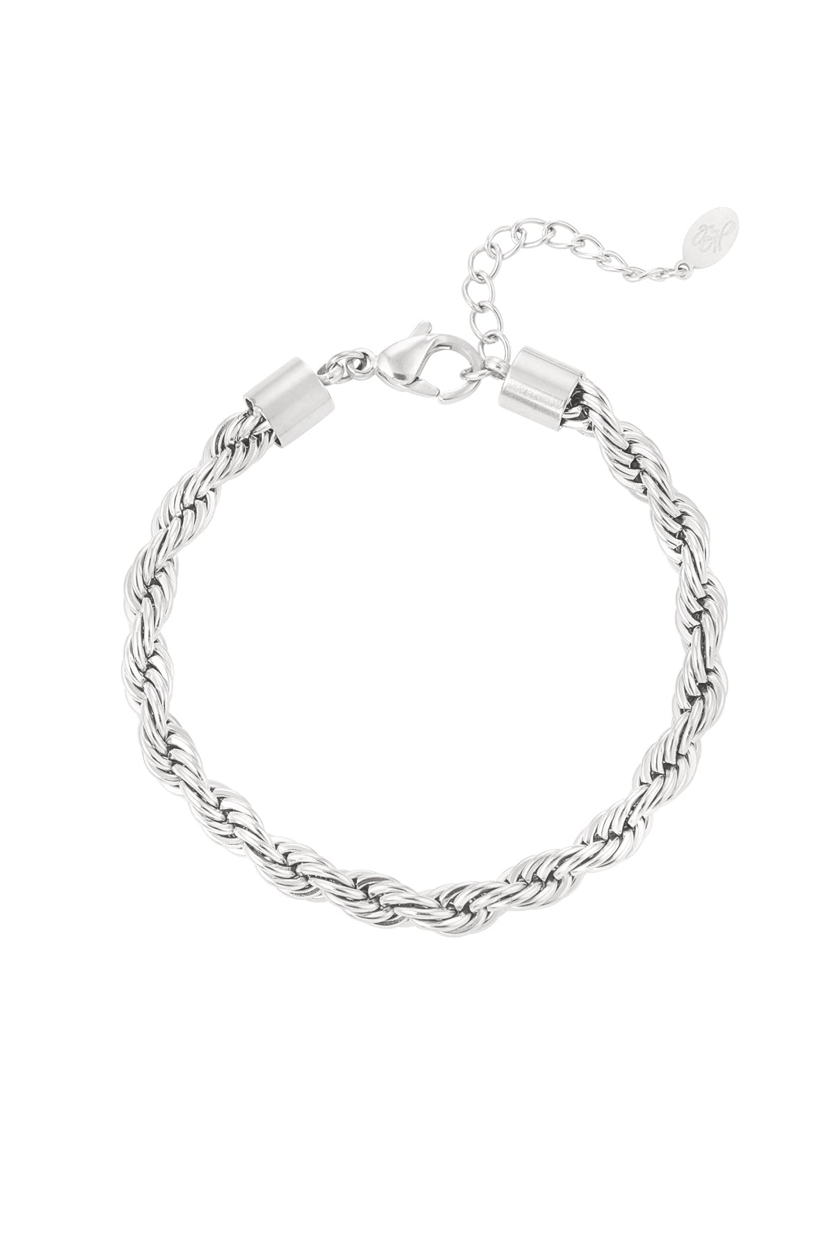 Bracelet torsadé unisexe en acier inoxydable