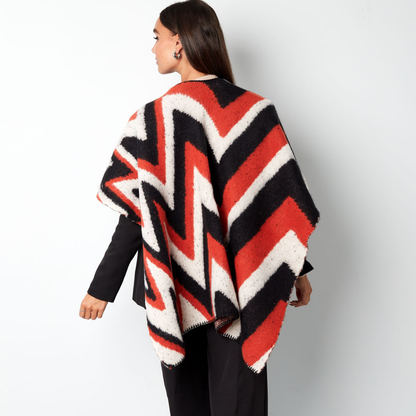 Châle imprimé orange