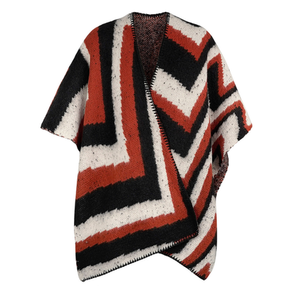 Châle imprimé orange et noir